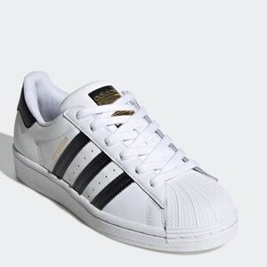 Adidas Superstar White and Black Sneakers